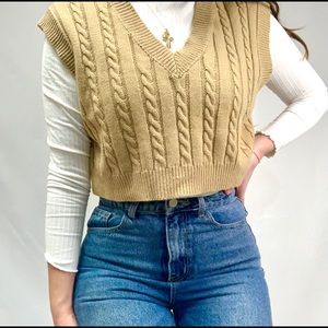 Cropped Sweater Vest